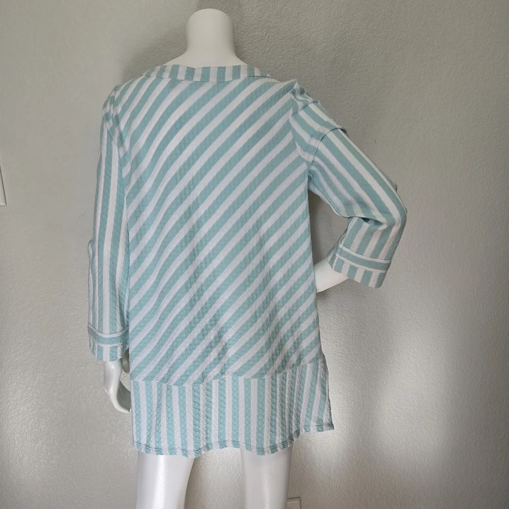 Soft Surroundings Glorieta Striped Tunic Top Size M - Picture 6 of 11